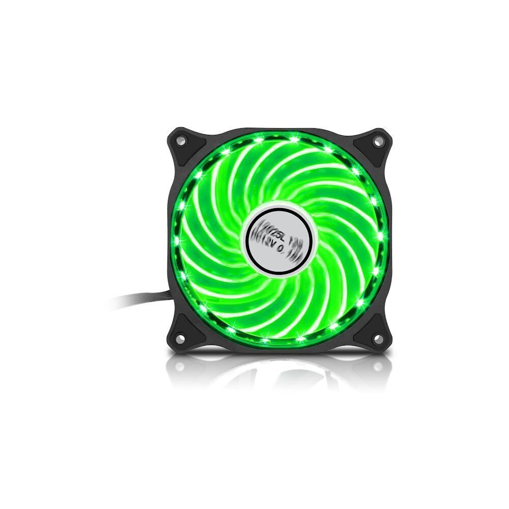 Ventilators Bandit 120x120mm BP-F15RG 15x LED, Molex 4-Pin, zaļa цена и информация | Datora ventilatori | 220.lv