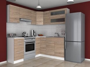 Угловая кухонная мебель ESTER-dąb sonoma цена и информация | Кухонные гарнитуры | 220.lv