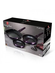 Berlinger Haus pannu komplekts Purple Eclipse, 3 daļu цена и информация | Cковородки | 220.lv