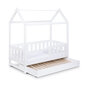 Bērnu gulta - mājiņa Klups Hen, baltas krāsas cena un informācija | Bērnu gultas | 220.lv