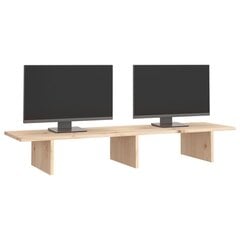 vidaXL monitora paliktnis, 100x27x15 cm, priedes masīvkoks цена и информация | Кронштейны для монитора | 220.lv