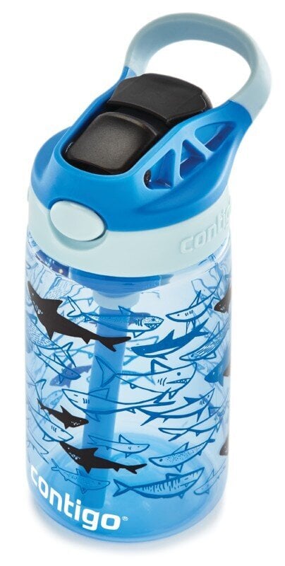 Bērnu dzērienu pudele Easy Clean Blue Sharks cena un informācija | Ūdens pudeles | 220.lv