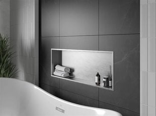 Mexen X-Wall-R iebūvējams sienas plaukts, 90x30 cm, Inox цена и информация | Аксессуары для ванной комнаты | 220.lv