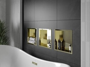 Mexen X-Wall-R iebūvējams sienas plaukts, 30x30 cm, Gold цена и информация | Аксессуары для ванной комнаты | 220.lv