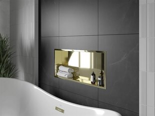 Mexen X-Wall-R iebūvējams sienas plaukts, 75x30 cm, Gold цена и информация | Аксессуары для ванной комнаты | 220.lv