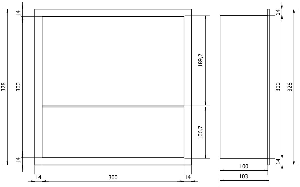 Mexen X-Wall-R iebūvējams sienas plaukts 2l, 30x30 cm, Inox cena un informācija | Vannas istabas aksesuāri | 220.lv