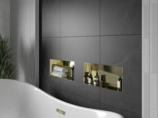 Mexen X-Wall-NR iebūvējams sienas plaukts, 45x20 cm, Gold цена и информация | Аксессуары для ванной комнаты | 220.lv