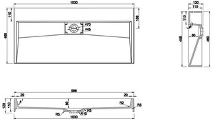 Konglomerāta izlietne Mexen Ava B/O, 100x46 cm цена и информация | Раковины | 220.lv