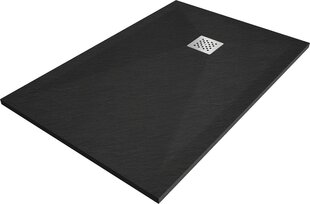 Прямоугольный душевой поддон Mexen Stone+ с сифоном, черный цвет, 110x70,80,90 см цена и информация | Душевые поддоны | 220.lv