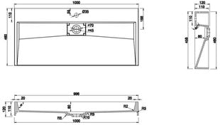 Konglomerāta izlietne Mexen Ava 1/O, 100x46 cm цена и информация | Раковины | 220.lv