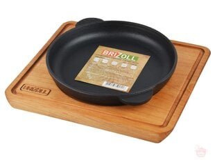 "BRIZOLL" сковорода чугунная порционная с подставкой 14х2,5 см "HoReCa" цена и информация | Cковородки | 220.lv