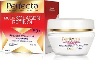 Крем для лица для зрелой кожи Perfecta Multi-Kolagen Retinol 50+ 50 мл цена и информация | Наносите на чистую кожу лица. Подержите около 10-15 минут и смойте водой. | 220.lv