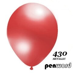 Metalic Penword baloni 100 gab. sarkani cena un informācija | Baloni | 220.lv