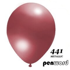 Metalic Penword baloni 100 gab. bordo cena un informācija | Baloni | 220.lv