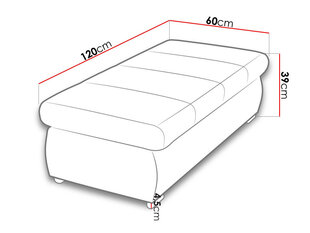 Sols HERKULES large-ecoskóra Soft 011 (melna) + pelēka 2315 цена и информация | Кресла-мешки и пуфы | 220.lv