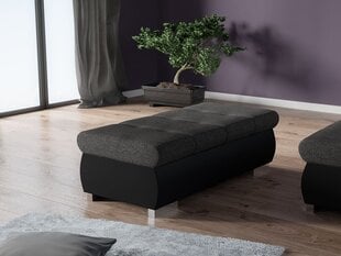 Тумба HERKULES large-ecoskóra Soft 011 (czarna) + Boss 12 цена и информация | Кресла-мешки и пуфы | 220.lv