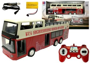 Radiovadāms divstāvu autobuss R/C, sarkans цена и информация | Игрушки для мальчиков | 220.lv