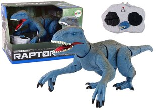 Динозавр со звуковыми и световыми эффектами, пульт дистанционного управления, Raptor, синий цвет цена и информация | Игрушки для мальчиков | 220.lv