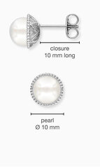 Engelsrufer Smalki sudraba auskari ar īstām pērlēm ERE-GLORY-ST sER0466 цена и информация | Серьги | 220.lv