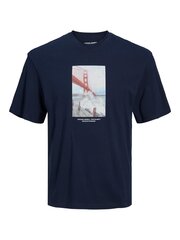 Детская футболка Jack & Jones, 12230626*01, тёмно-синяя, 5715414064603 цена и информация | Рубашки для мальчиков | 220.lv