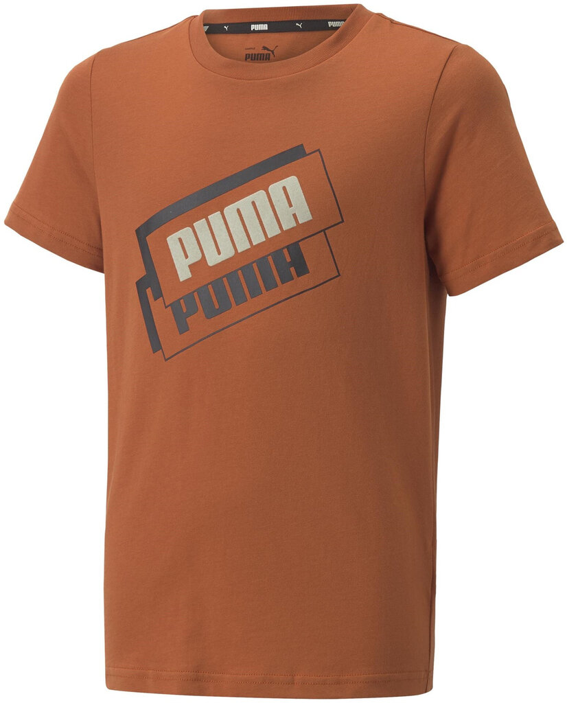 Puma T-Krekli Alpha Holiday Tee Orange 670109 64 670109 64/176 cena un informācija | Zēnu krekli | 220.lv