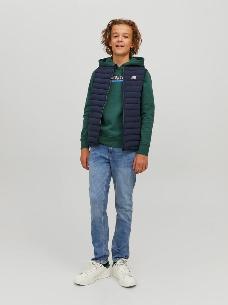 Jack & Jones bērnu veste 60g 12229981*01, tumši zils 5715414243558 cena un informācija | Zēnu jakas, džemperi, žaketes, vestes | 220.lv