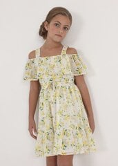 Детское платье Mayoral, белый/желтый, 6913*19, 8445445748360 цена и информация | Платья для девочек | 220.lv