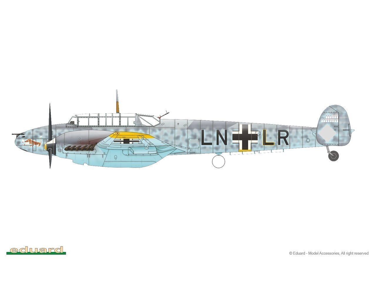 Eduard - Messerschmitt Bf 110E ProfiPACK, 1/72, 7083 cena un informācija | Konstruktori | 220.lv