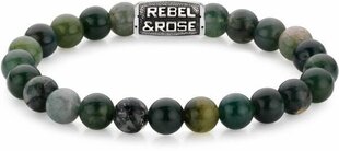 Rebel&Rose Slepenā dārza pērlīšu rokassprādze RR-80098-V sRR0203-175 cena un informācija | Vīriešu rotaslietas | 220.lv