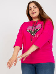 Женская блузка больших размеров цвета фуксии цена и информация | Женские блузки, рубашки | 220.lv