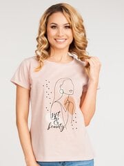 Женская футболка YoClub PK-088 Woman, розовая цена и информация | Футболка женская | 220.lv