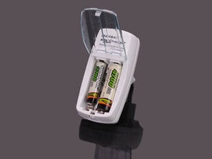 Kontaktligzdas bateriju lādētājs 2x akumulatoriem cena un informācija | Akumulatoru lādētāji | 220.lv