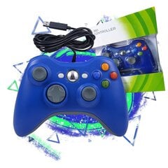 XBOX 360 spēļu panelis ar vibrāciju, zils ar vadu цена и информация | Игровые приставки | 220.lv