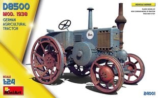 Līmējošais modelis MiniArt 24001 German Agricultural Tractor D8500 Mod. 1938 1/24 cena un informācija | Līmējamie modeļi | 220.lv