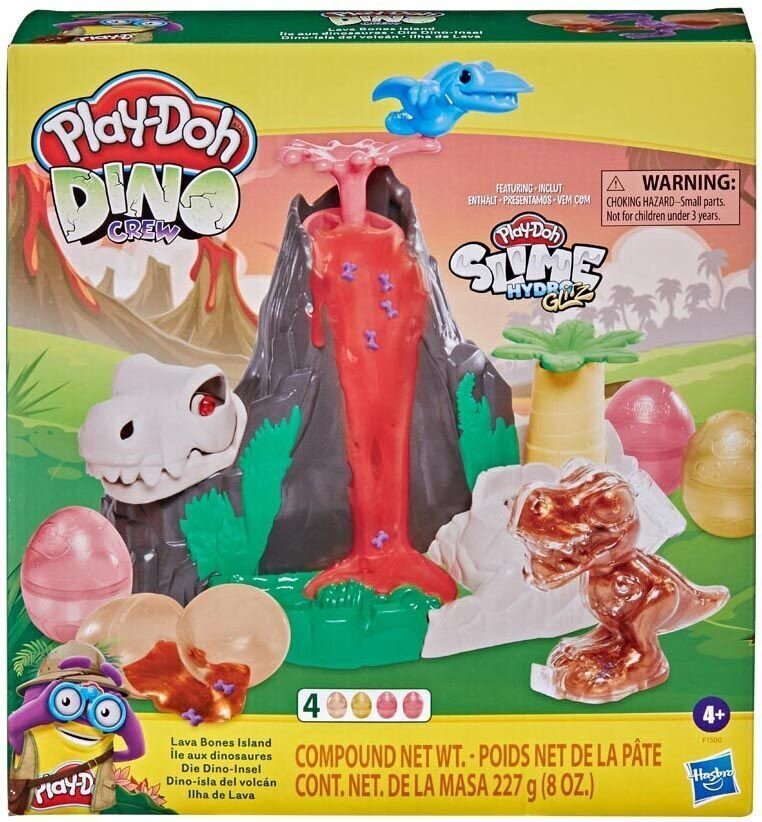 Play-Doh dinozauru salas lavas vulkāns Slime F1500 cena un informācija | Attīstošās rotaļlietas | 220.lv