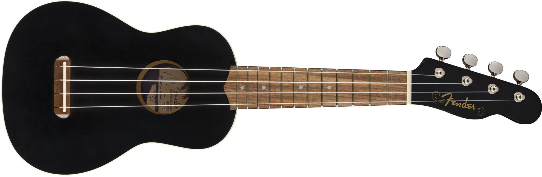 Soprāna ukulele Fender Venice BLK WN cena un informācija | Ģitāras | 220.lv