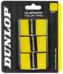 Padel racket overgrip DUNLOP TOUR PRO 3-blister yellow цена и информация | Падел | 220.lv