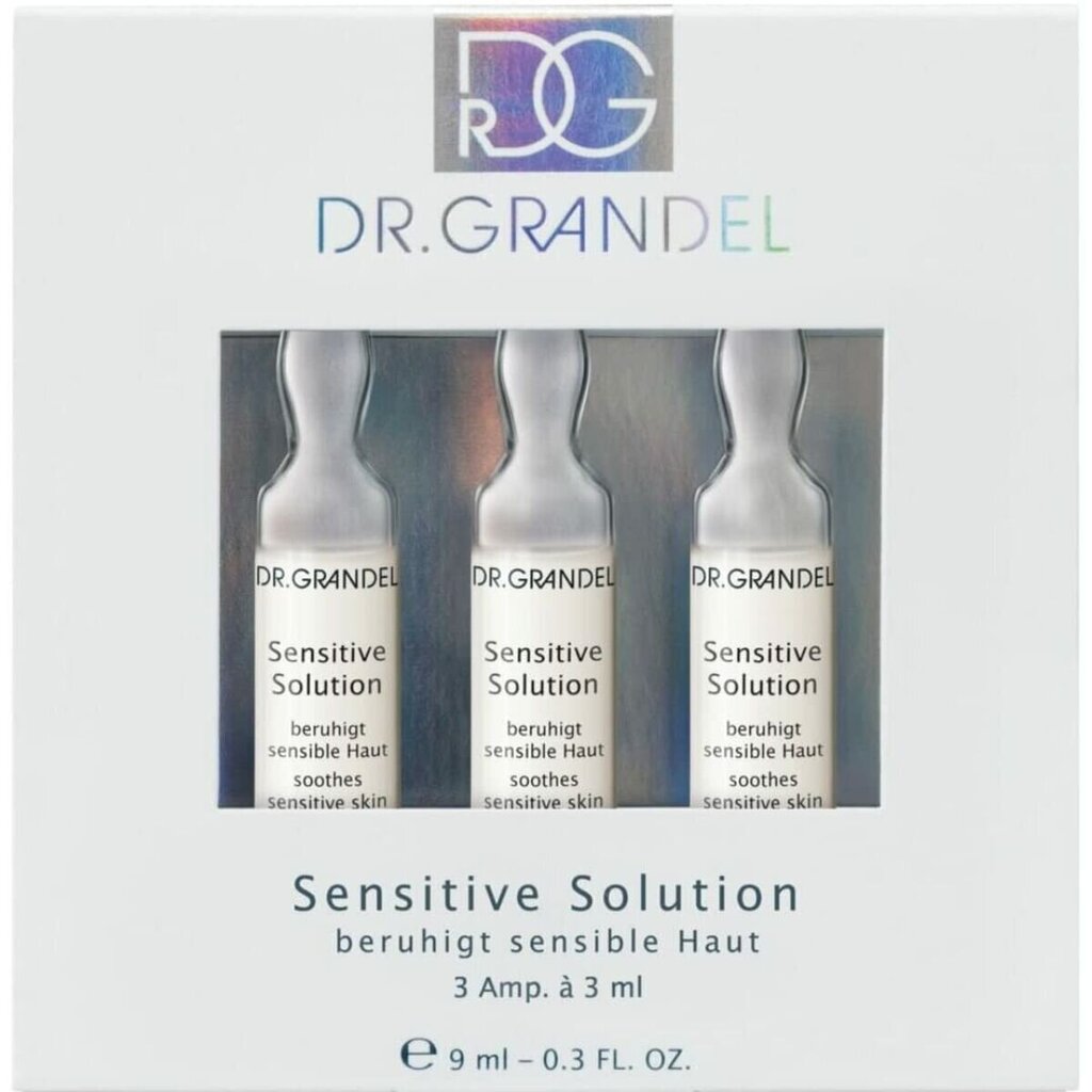 Sejas serums ampulās Dr. Grandel Sensitive Solution, 3 x 3 ml cena un informācija | Serumi sejai, eļļas | 220.lv