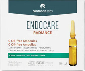 Ampulas Endocare Radiance C Oil-Free, 10 gab. cena un informācija | Serumi sejai, eļļas | 220.lv