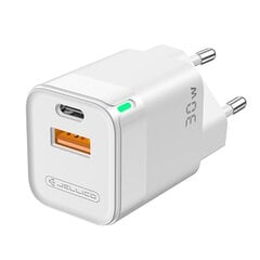 Умная адаптивная быстрая зарядка Jellico C44 Mini PD 30W QC 3.0 с 1x USB-C (5-20V) / USB 3A, белая цена и информация | Зарядные устройства для телефонов | 220.lv