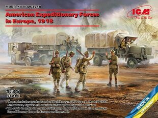 Līmējošais modelis ICM DS3518 American Expeditionary Forces in Europe 1918 1/35 cena un informācija | Līmējamie modeļi | 220.lv