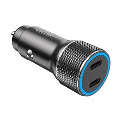 Jellico F8 40W Kompakts Auto DC 12-24V Divu PD 20W USB-C Ligzdu 3A Adaptīvs ātrs lādētājs Melns цена и информация | Зарядные устройства для телефонов | 220.lv