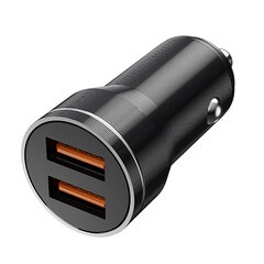 Jellico F2S 18W Kompakts Auto DC 12-24V Divu 18W USB 5V 3.1A Ligzdu Adaptīvs ātrs lādētājs Melns cena un informācija | Lādētāji un adapteri | 220.lv