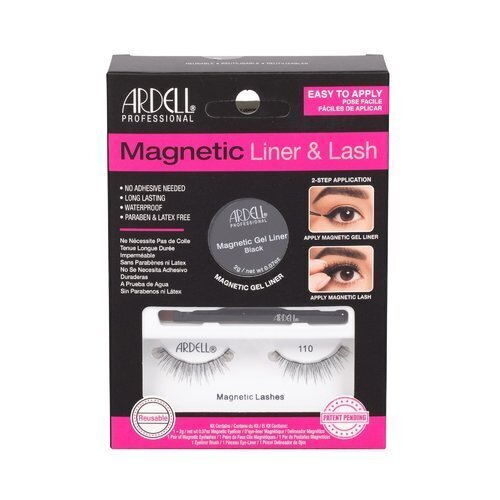 Ardell Magnetic Liner & Lash 110 Set - Gift set for false eyelashes 1.0ks Black cena un informācija | Mākslīgās skropstas, skropstu atliecēji | 220.lv