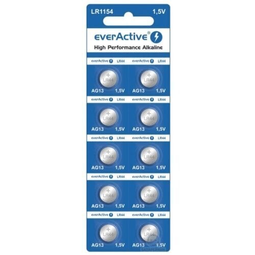 Baterijas everActive LR1154, LR44, AG13, 10 gab. cena un informācija | Baterijas | 220.lv