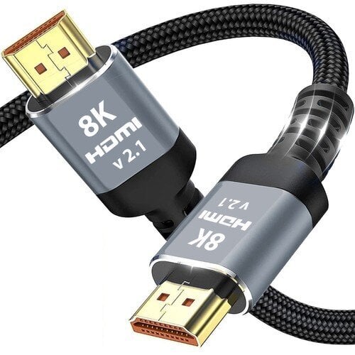 HDMI — HDMI kabelis 2 m Izoxis HDMI 2.1 8K 60 hz 4K 120 Hz cena un informācija | Kabeļi un vadi | 220.lv