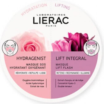 Sejas maska Lierac Hydragenist -Lift Integral Mask, 2x6 ml cena un informācija | Sejas maskas, acu maskas | 220.lv