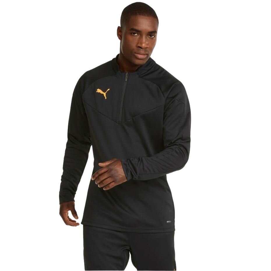 Vīriešu Puma individualFINAL 1/4 Zip treniņlēcējs 657950 45, melns cena un informācija | Futbola formas un citas preces | 220.lv