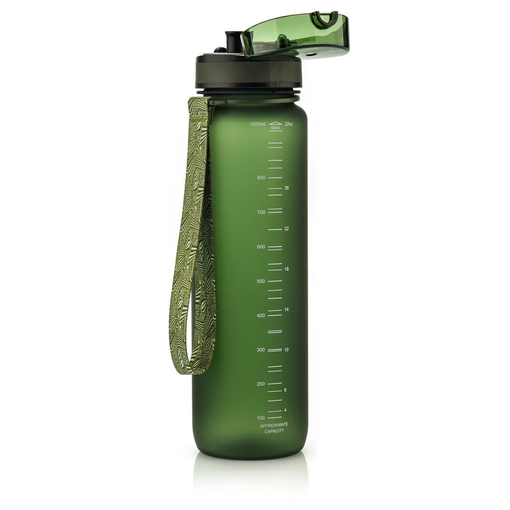 Ūdens pudele Meteor 1000 ml dark green cena un informācija | Ūdens pudeles | 220.lv