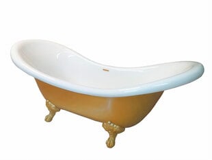Brīvi stāvoša vanna 170 cm, kompozīts, krāsota masā, RETRO zelta цена и информация | Ванны | 220.lv
